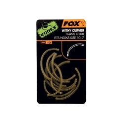 FOX - Edges Withy Curve Adaptor Hook Size 6+ - trans khaki x 10
